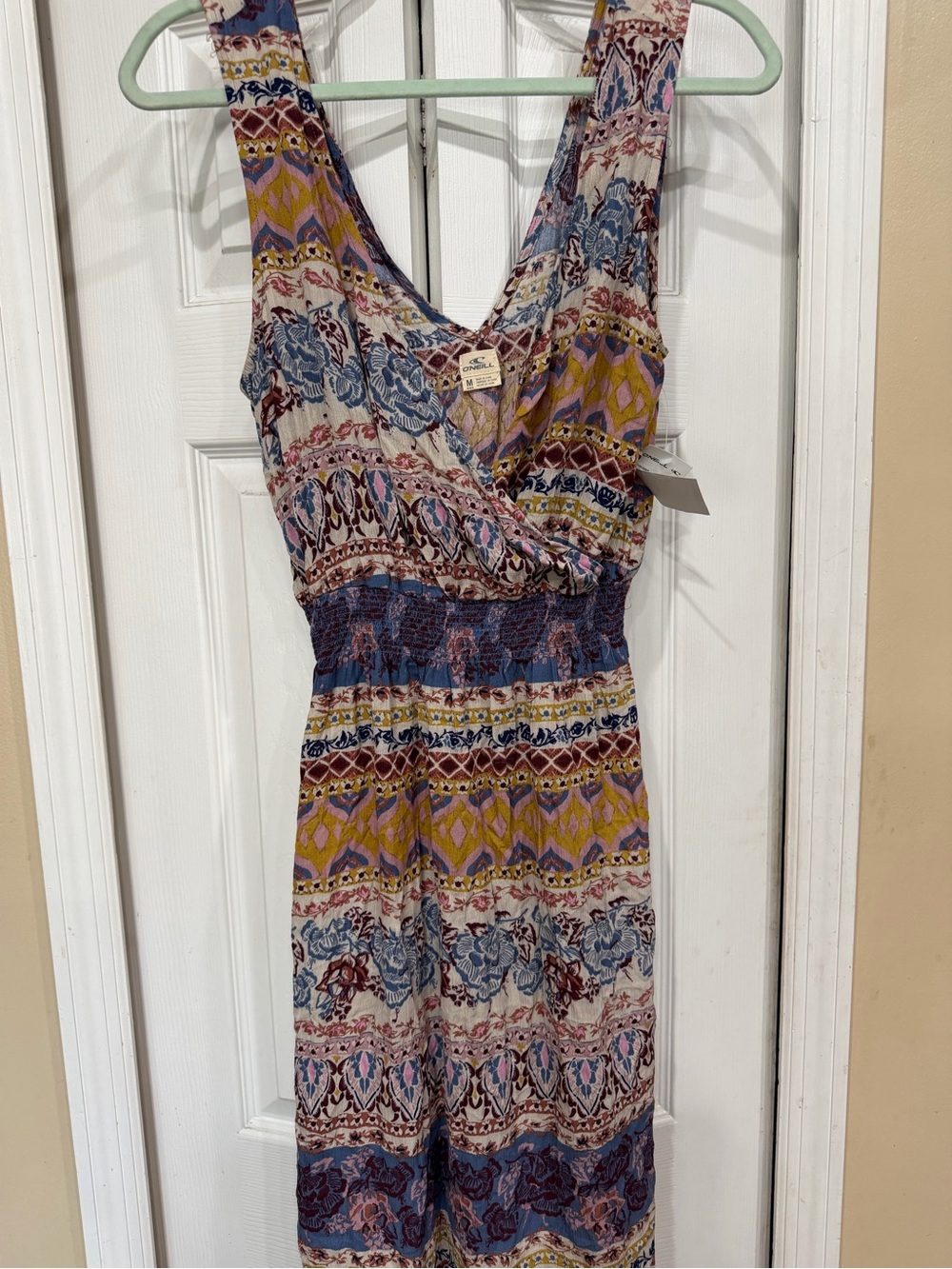 O'Neill Multicolor Sleeveless V-Neck Midi Dress